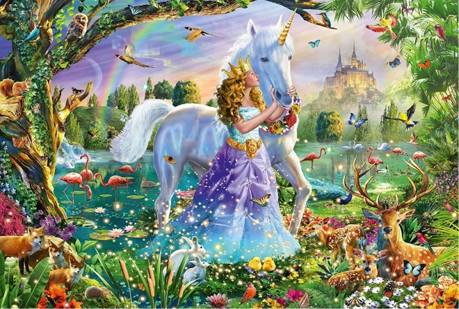 Puzzle princezna s jednorožcem