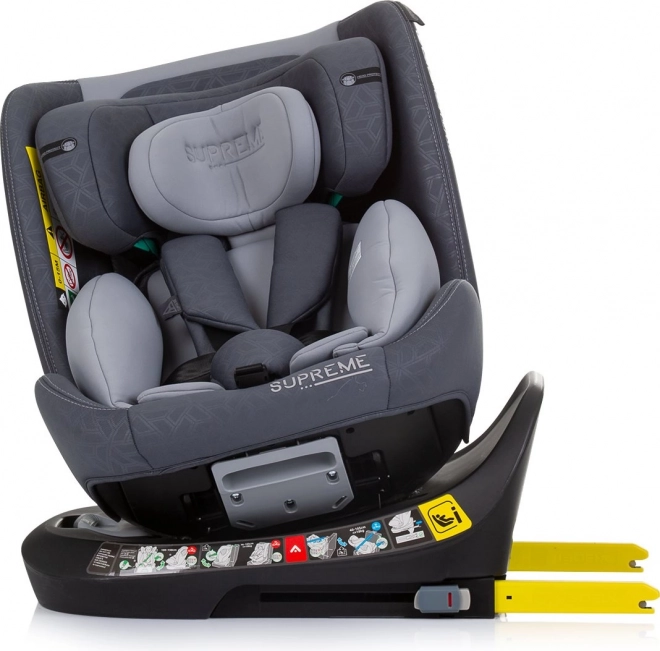 CHIPOLINO Autosedačka Supreme i-Size 40-150cm Isofix 360, Granite