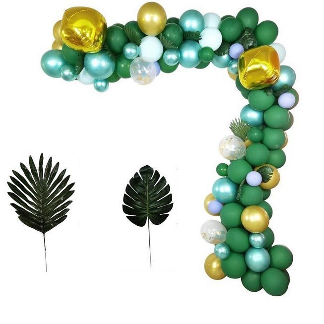 Velká zelená balónková girlanda - 142 balónků