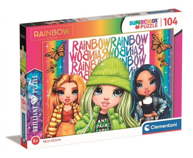 CLEMENTONI Brilliant puzzle Rainbow High: Poppy, Jade a Skyler 104 dílků