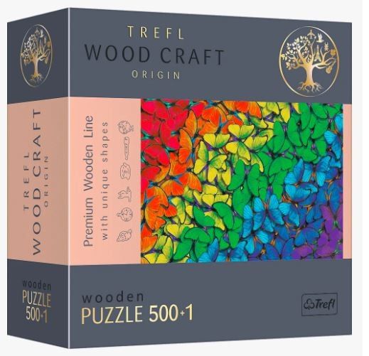 Puzzle dřevěné Duhoví motýli 501 dílků