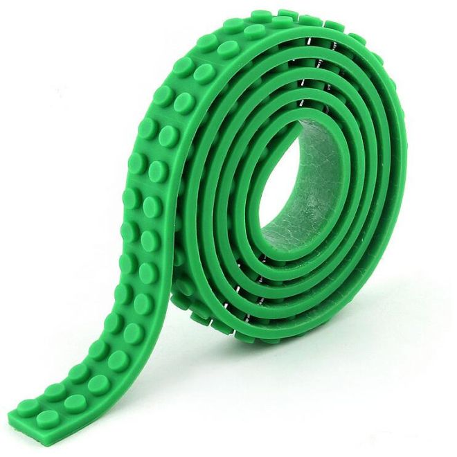 Stavebnicová páska kompatibilní s Lego  - 90 cm – Zelená