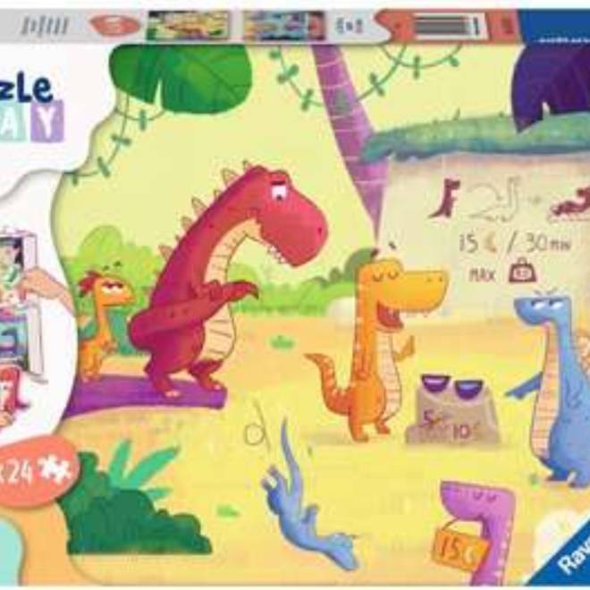 RAVENSBURGER Puzzle&Play: Dinosaurus 2x24 dílků