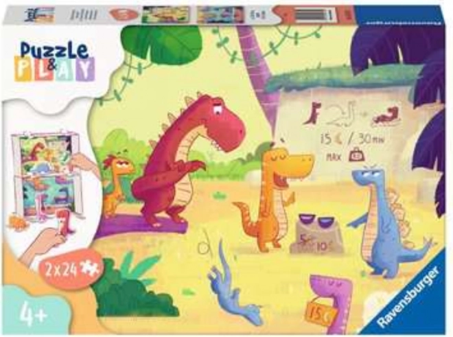 RAVENSBURGER Puzzle&Play: Dinosaurus 2x24 dílků