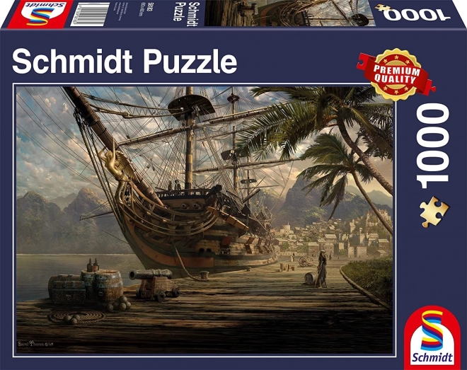 Puzzle Loď v Přístavu 1000 Dílů