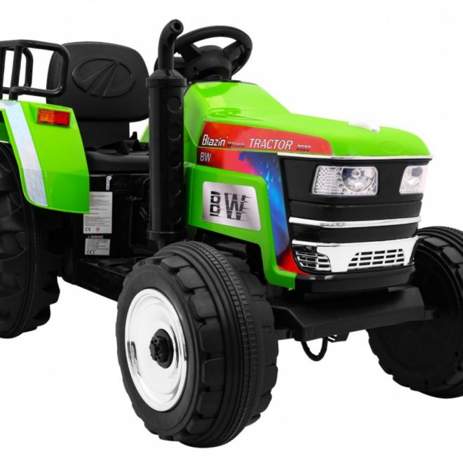 Blazin BW Battery Tractor Green + dálkové ovládání + pomalý start + zvuky Světla