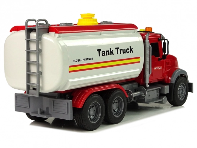 Bílý tank Truck Zvuky Světla