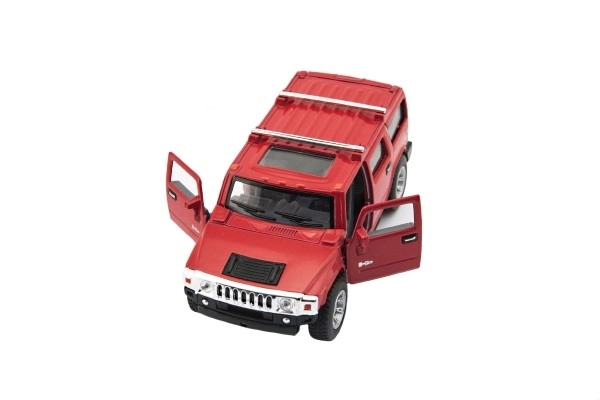 Auto Kinsmart Hummer H2 SUV kov/plast 12cm na zpětné natažení 4 barvy