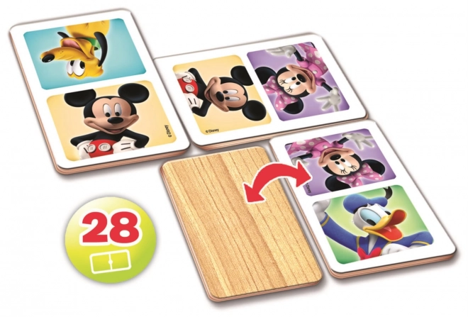 EDUCA Dřevěné domino Mickey a Minnie