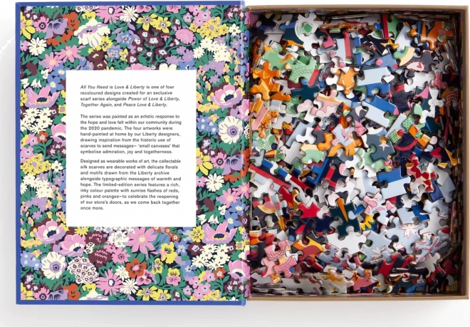 GALISON Čtvercové puzzle Liberty: Všechno, co potřebuješ, je láska a volnost 500 dílků