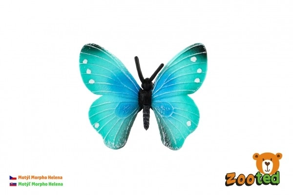 Motýl tropický Morpho Helena zooted plast 7cm v sáčku