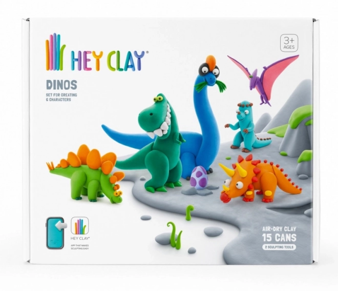 Plastová hmota Hey Clay set Dinosauři