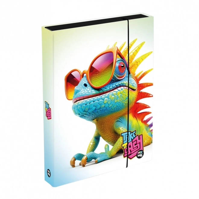 Box na sešity Jumbo Chameleon