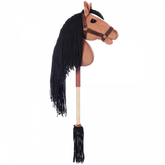 Kůň na tyči Hobby Horse HOPPIHORSE tmavě hnědý