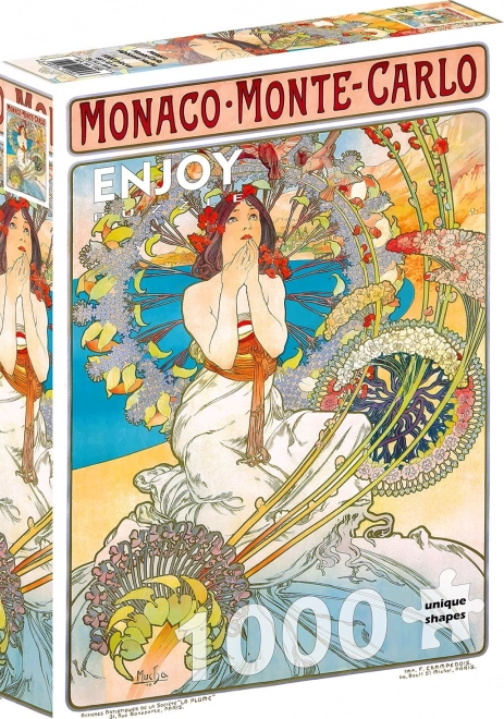 ENJOY Puzzle Monako Monte Carlo, Alfons Mucha 1000 dílků