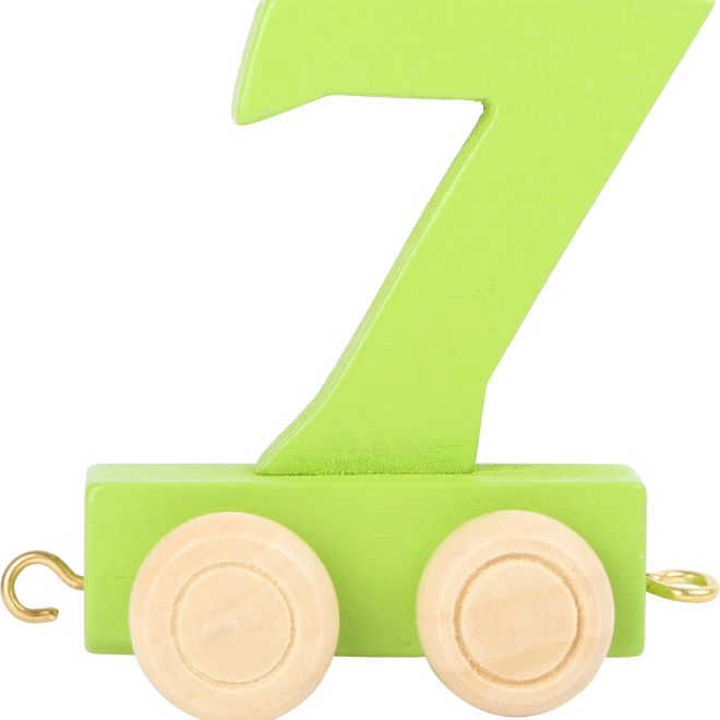 Vagónek dřevěné vláčkodráhy - barevné číslice - číslo 7
