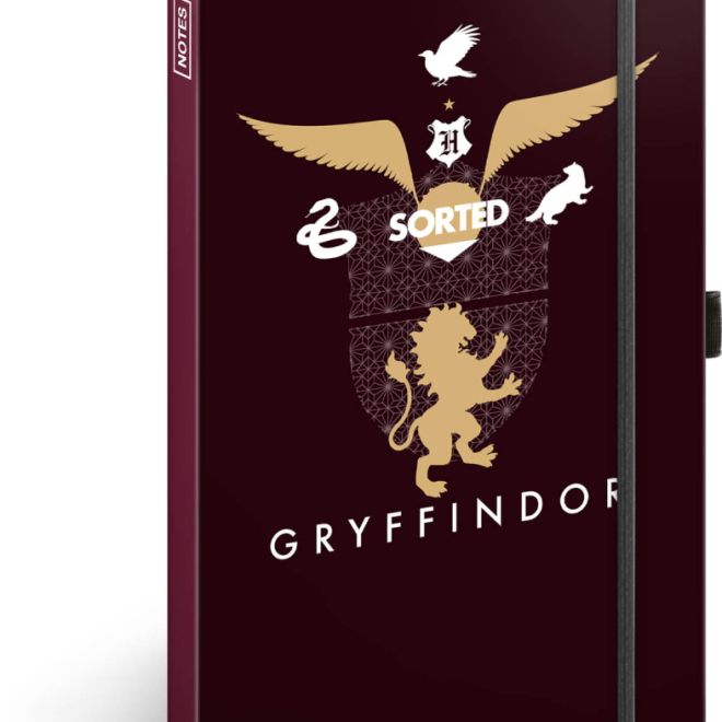 Notes Harry Potter – Gryffindor, linkovaný, 13 × 21 cm