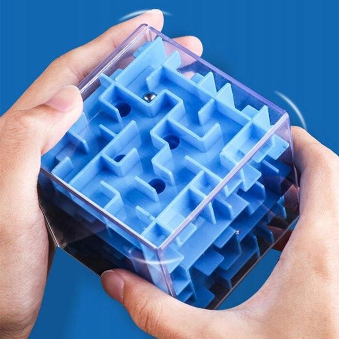 3D kostka labyrint – Růžová