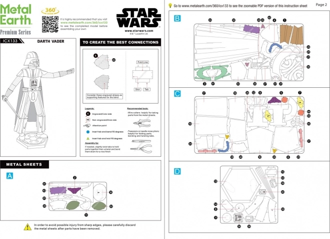 METAL EARTH 3D puzzle Star Wars: Darth Vader (ICONX)