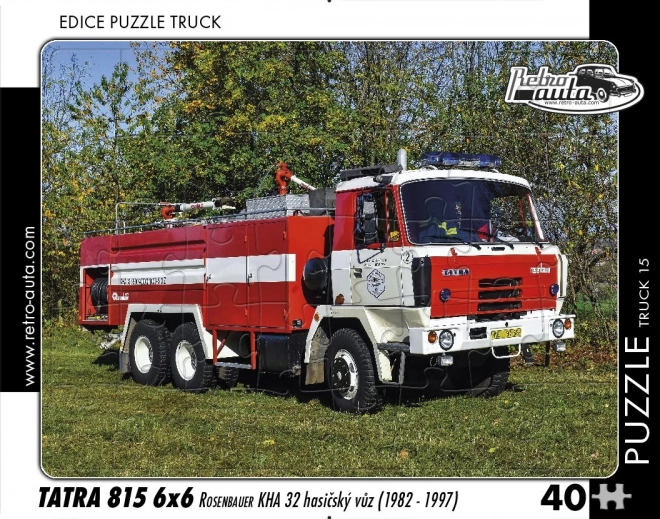 Puzzle Retro Auta - Tatra 815 Hasičský Vůz