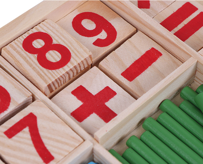 Montessori dřevěná vzdělávací hra s čísly
