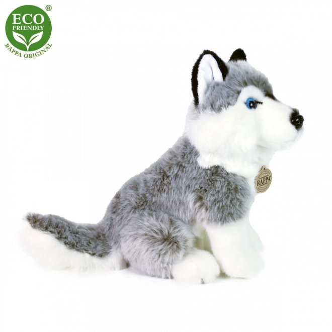 Rappa Plyšový pes Husky sedící 30 cm ECO-FRIENDLY