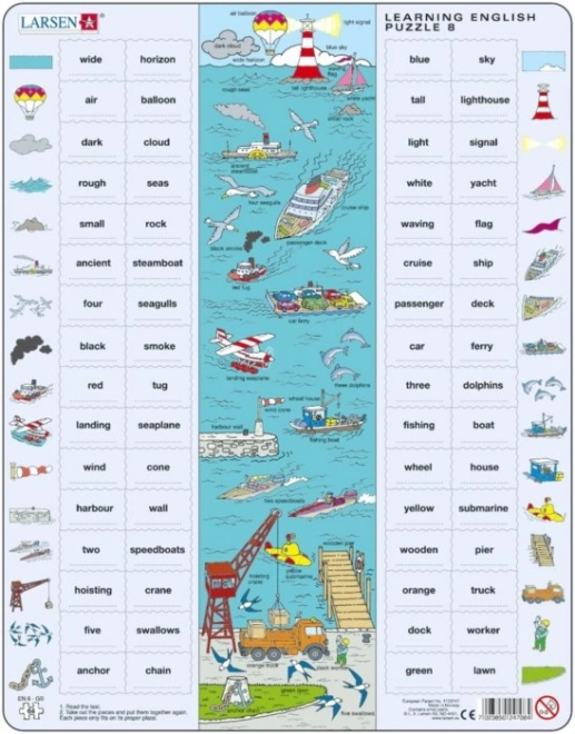 Larsen puzzle Angličtina: Na moři 64 dílků