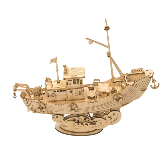 Rybářská loď - 3D dřevěná stavebnice