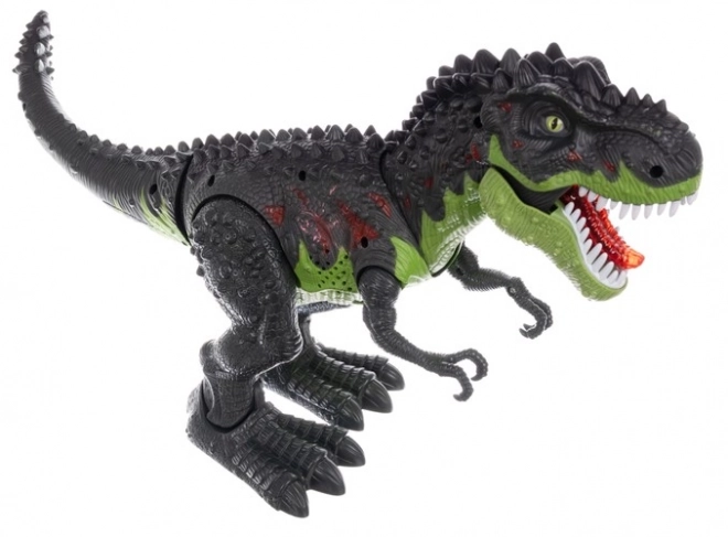 Dinosaurus T-Rex s hnízdem s vejci a dinosaury
