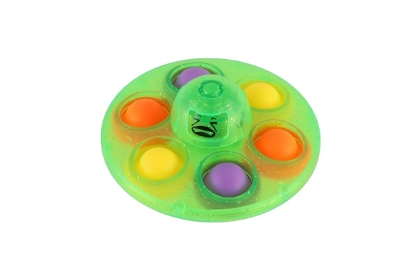 Spinner s bubble pops plast 8cm 3 barvy na kartě 12 ks v boxu