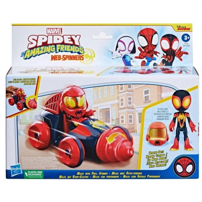 Figurka vozidla Spidey Miles Drill Spinner