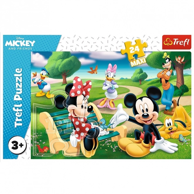 Puzzle 24 dílků Maxi Mickey Mouse s přáteli