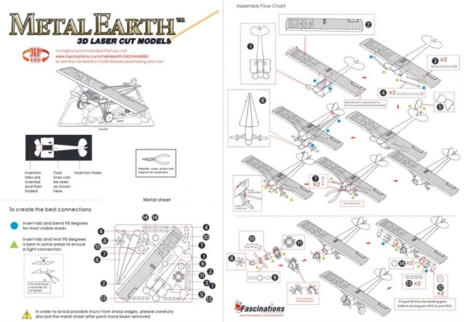 METAL EARTH 3D puzzle Letoun Spirit of St. Louis