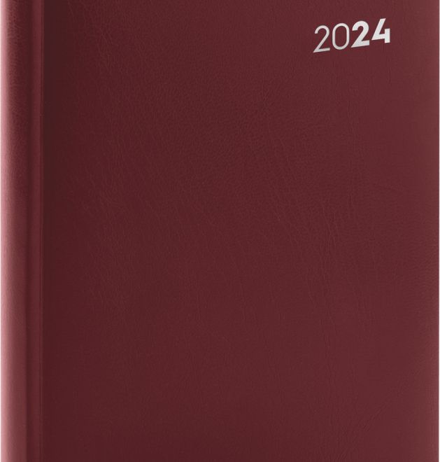 Denní diář Balacron 2024, bordó, 15 × 21 cm