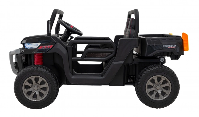 Auto Pick-Up Speed 900 pro děti černé + pohon 4x4 + pohyblivá pumpa + zavazadlový prostor + dálkové ovládání + lopata + LED audio