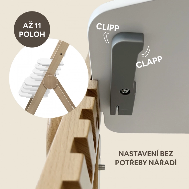 Dřevěná jídelní židlička Clipp & Clapp, Black