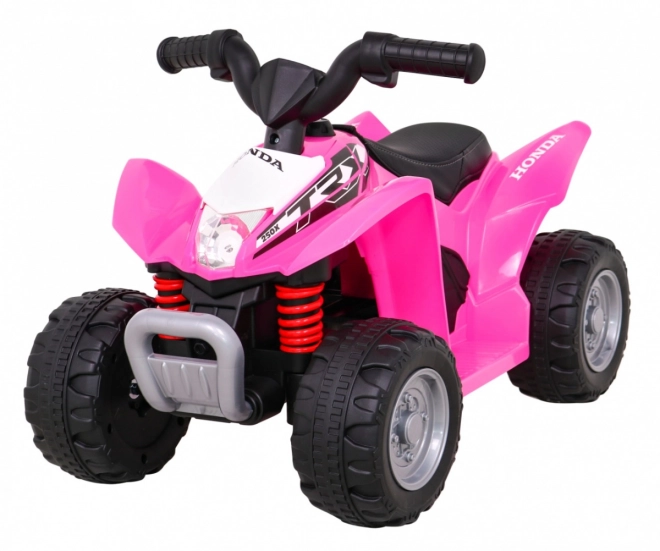 Čtyřkolka Honda 250X TRX s baterií + klakson + LED + eko kůže – Růžová