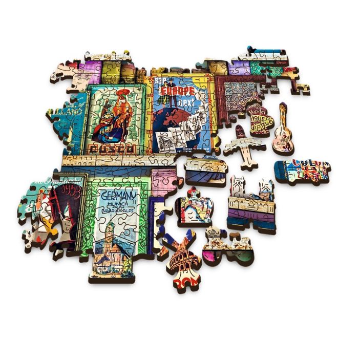 Dřevěné puzzle 1000 dílků Průvodce světem