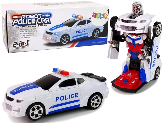 Policejní auto 2v1 Transformers Zvuky Výstřely Světla