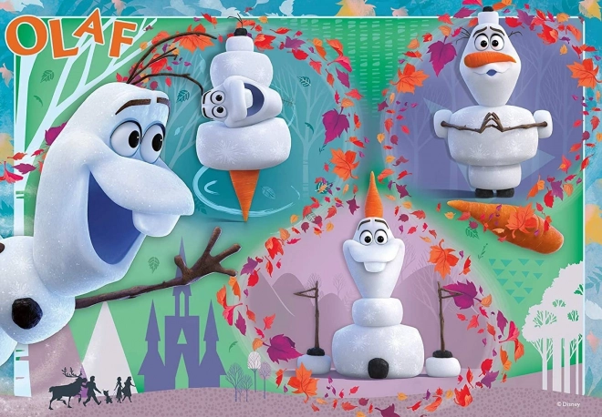 RAVENSBURGER Puzzle Ledové království 2: Milující Olaf 2x12 dílků