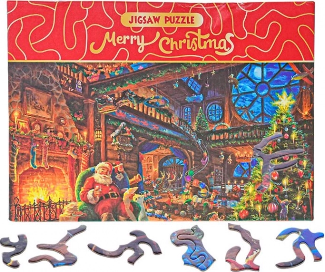 Puzzle Merry Christmas: U Santy doma 468 dílků