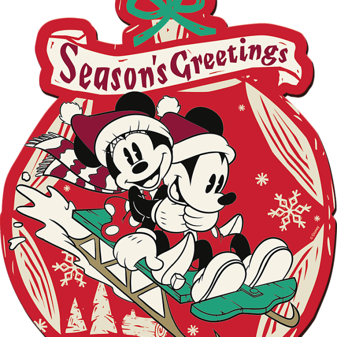 TREFL Wood Craft Origin puzzle Vánoční dobrodružství Mickeyho a Minnie 160 dílků