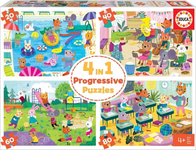 Educa puzzle den ve škole