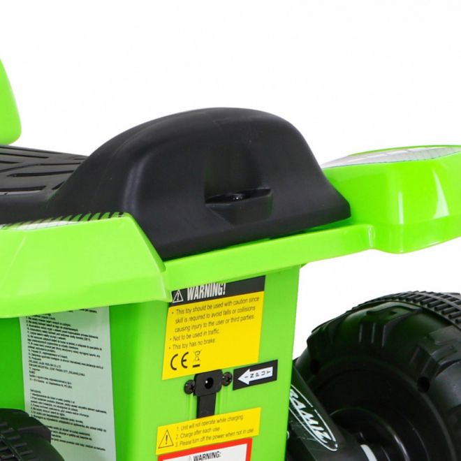 Dětská bateriová čtyřkolka Storm Green + 25W motor + MP3 USB + LED dioda