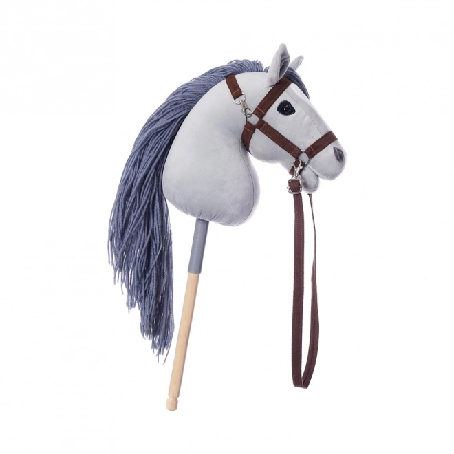 Hobby kůň HOPPIHORSE stick horse A3 šedý