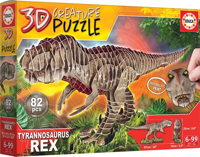 EDUCA 3D puzzle T-Rex 82 dílků