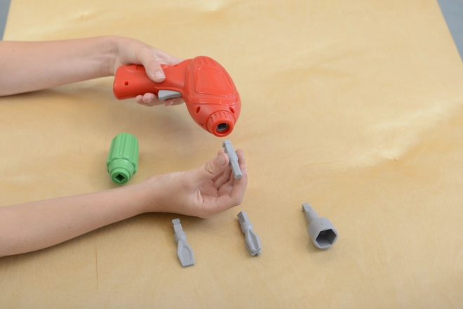 Masterkidz sada nářadí s vrtačkou a 8 prvky pro vědecko-kreativní tabuli STEM