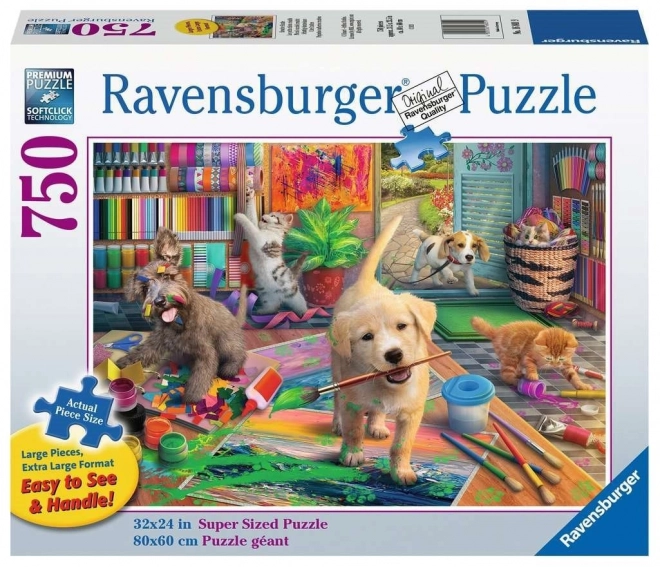 RAVENSBURGER Puzzle Roztomilí umělci XL 750 dílků