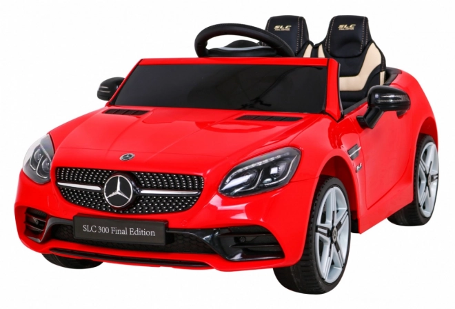 Mercedes Benz SLC300 Dětské auto na baterie Červené + zvuky MP3 Světla + dálkové ovládání + pomalý start