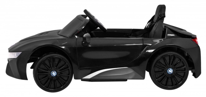 BMW I8 Lift Battery Car Black + dálkové ovládání + pomalý start + 3bodové pásy + MP3 USB + LED dioda